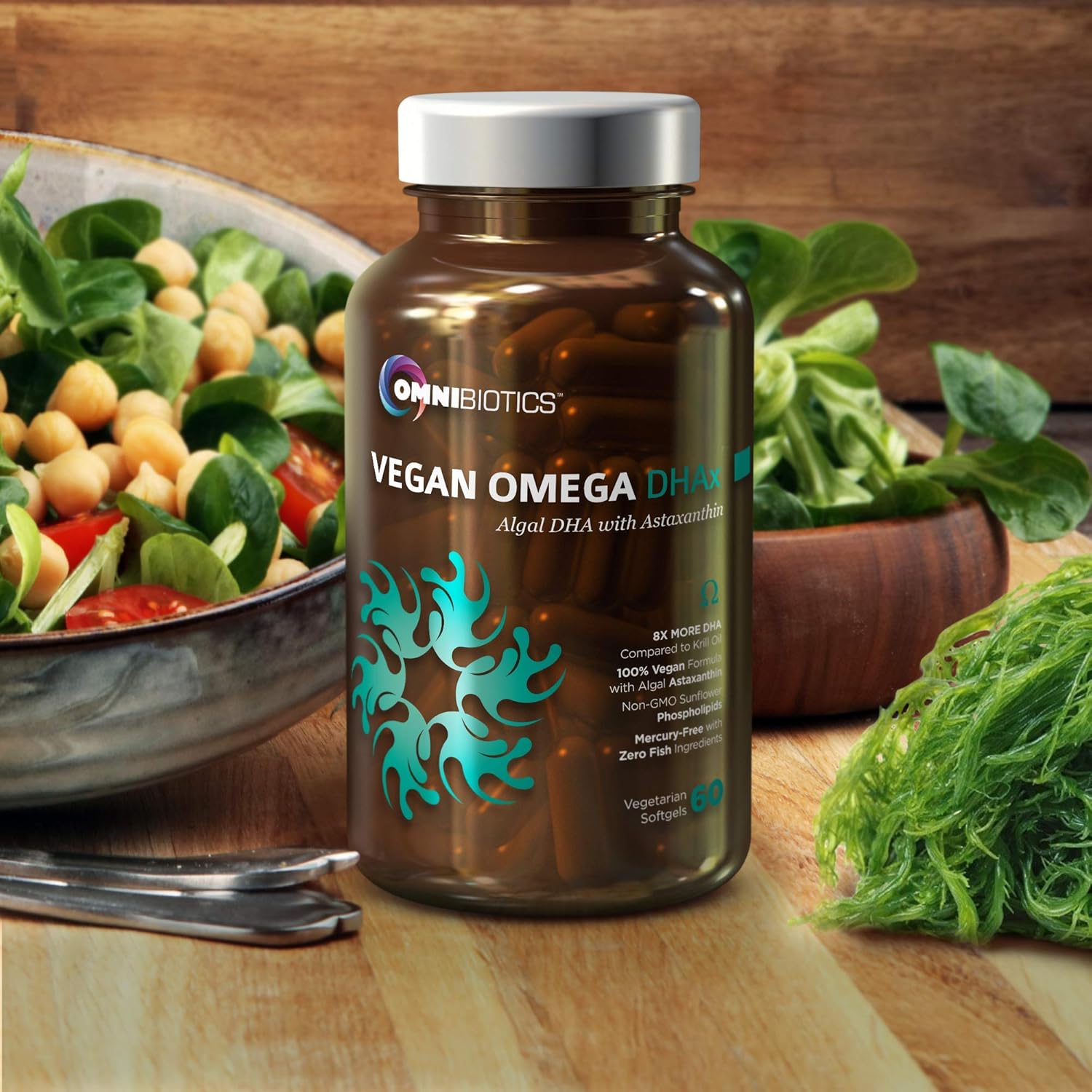 OmniBiotics Vegan Omega 3 DHA EPA Supplement – MD-Certified Prenatal Supplement with 8X More DHA Than Krill Oil, Fish-Free, Non-GMO – 60 Vegan Capsules - Image 5