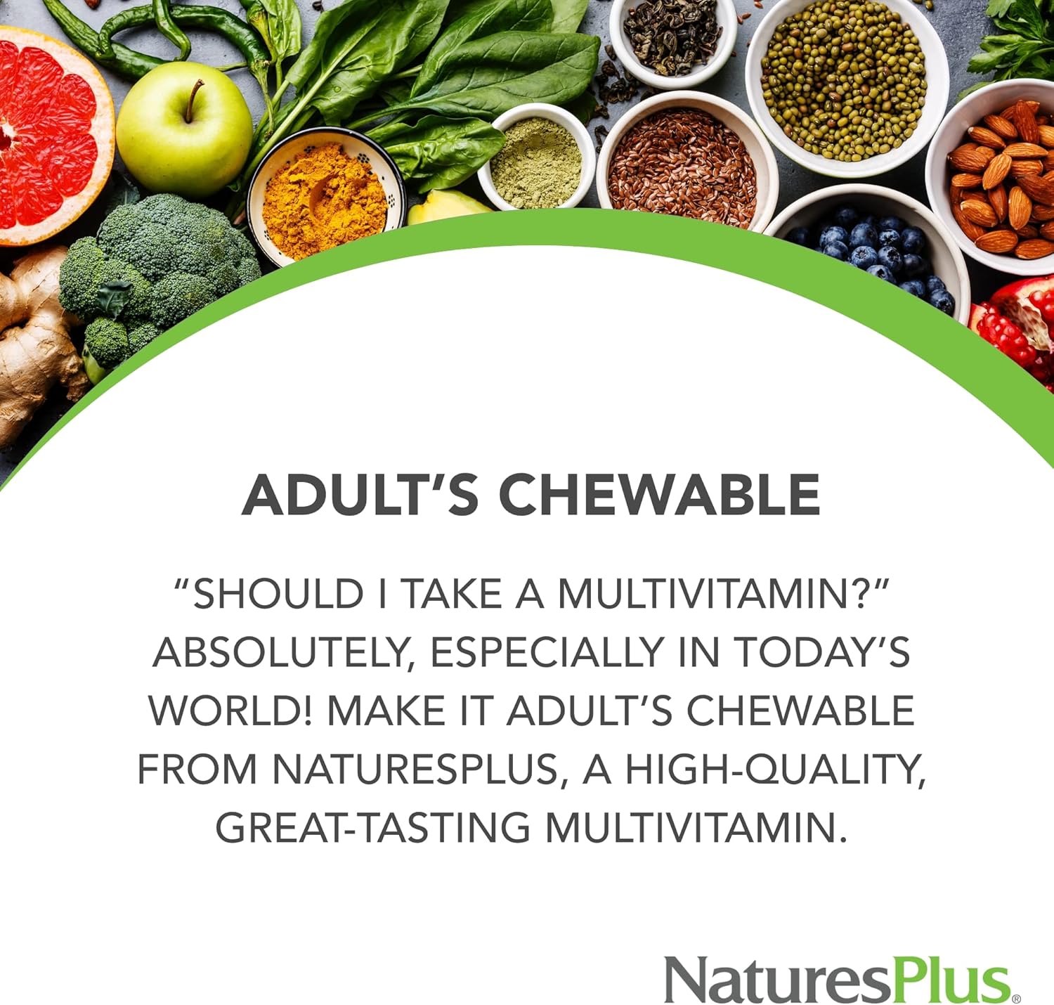 NaturesPlus Adult's Chewable, Pineapple Flavor - 180 Tablets - Multivitamin & Mineral - Vegan, Gluten Free - 180 Servings - Image 3