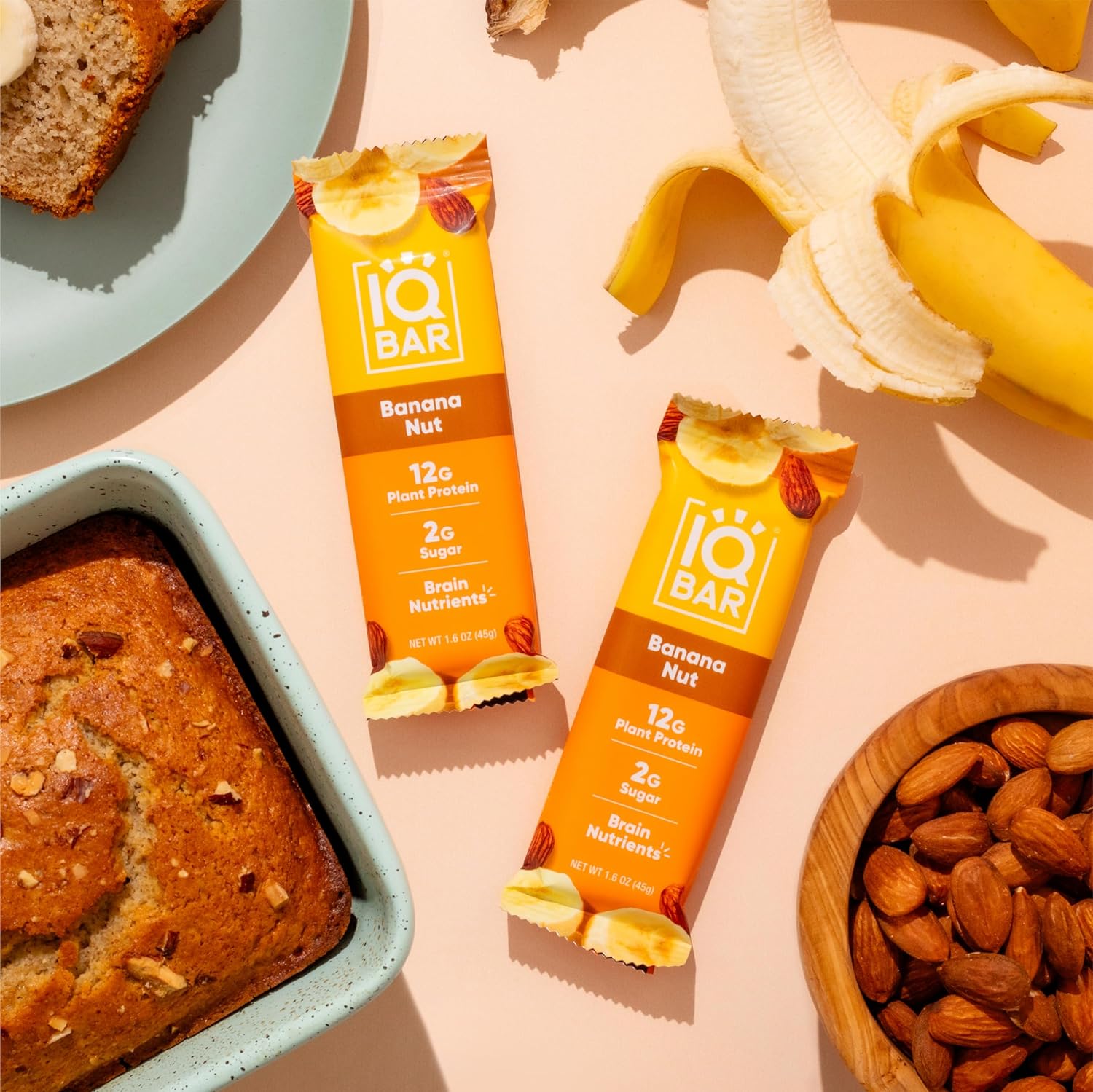 IQBAR Brain and Body Keto Protein Bar - Banana Nut Keto - Energy Bar - Low Carb Protein - High Fiber Vegan and Low Sugar Meal Replacement - Vegan Snack - Image 6