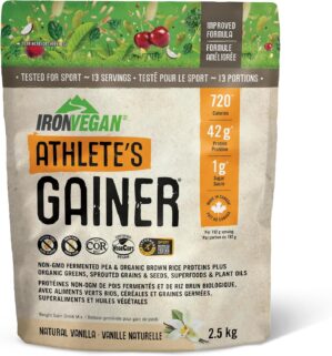 IRONVEGAN Gainer Vanilla Protein Po...