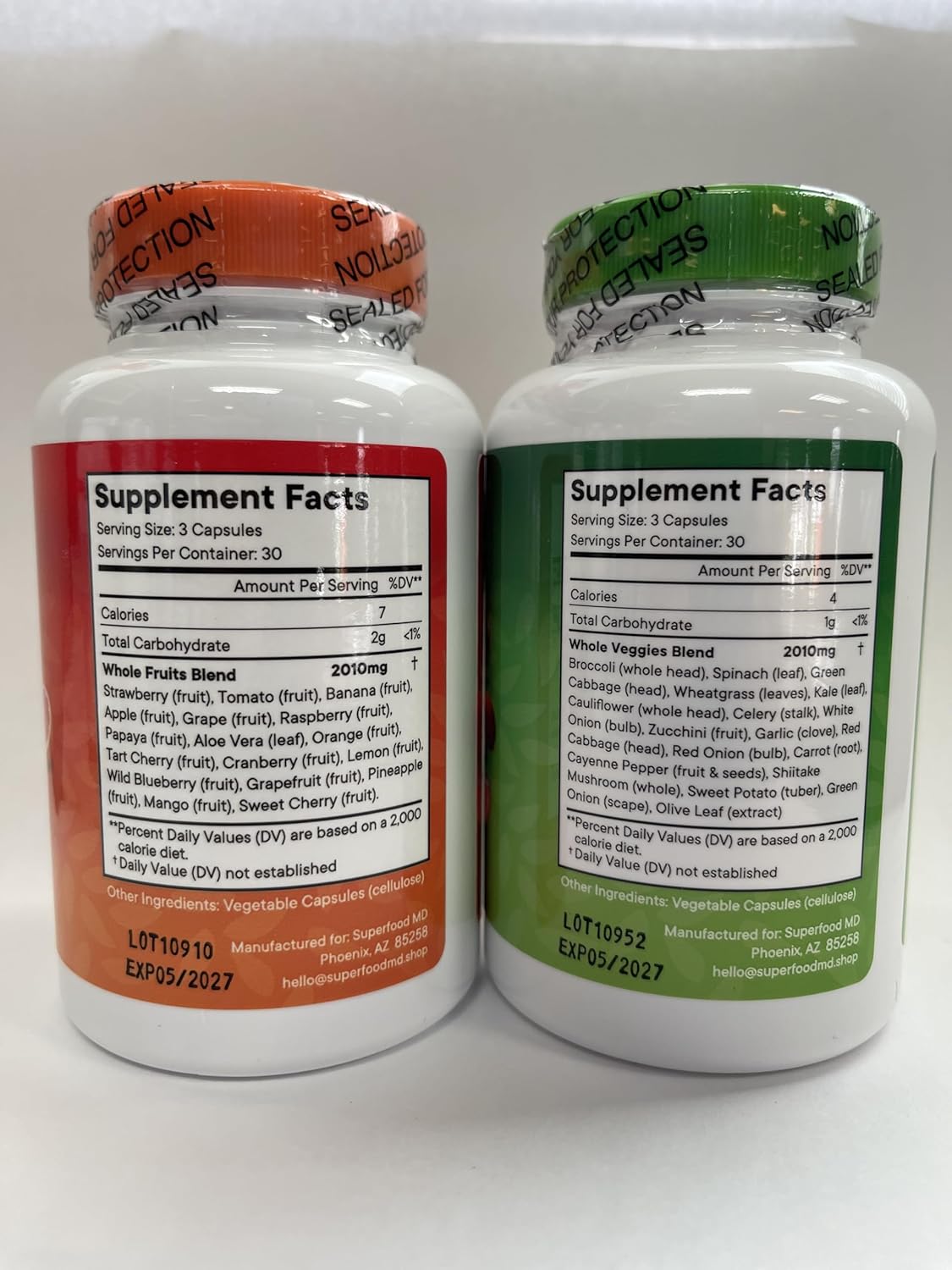 Superfood MD Fruits & Veggies Supplement - Whole Food Natural Superfoods - with Beta Carotene - Soy Free- 90 Count (Pack of 2) - Image 7