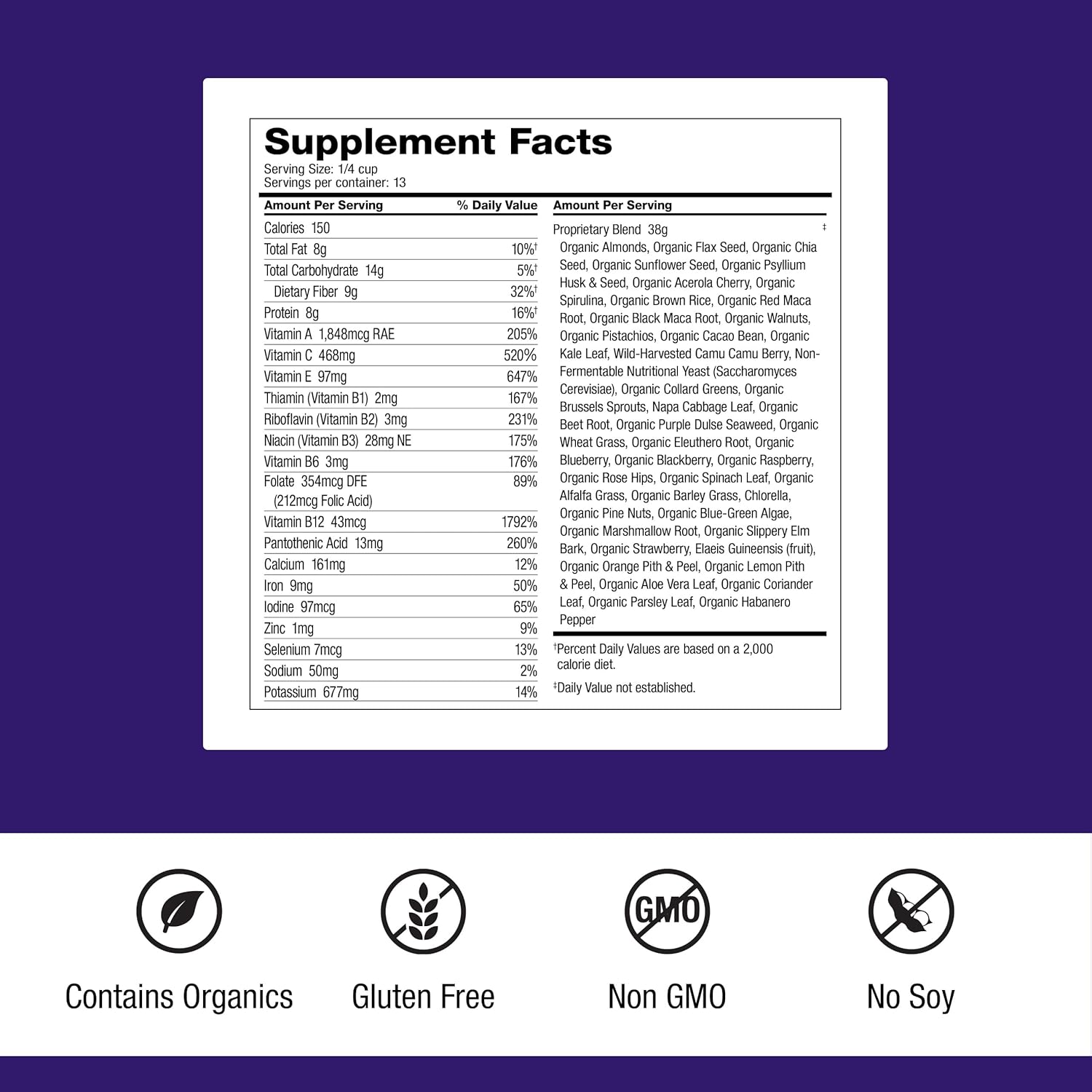 Dr. Schulze's SuperFood Ultra | Organic Super Food Powder | Vitamin B Complex and 520% Vitamin C | May Help Boost Energy & Improve Fitness | Vegan, Non-GMO & Gluten-Free | 17.4 Oz - Image 2