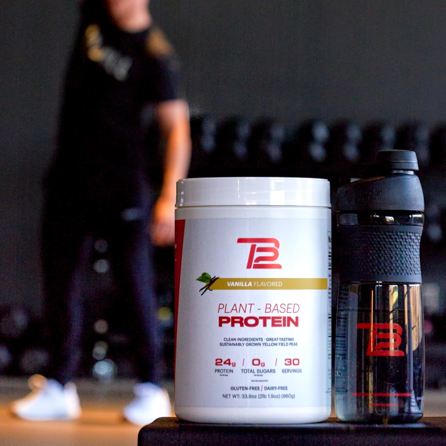 TB12 Plant Based Protein Powder by Tom Brady, 24g of Vegan Pea Protein, Low Sugar, Low Carb, Non-GMO, Keto Friendly, Paleo, Sugar Free, Vanilla Flavor (30 Servings/2.12lbs) - Image 9