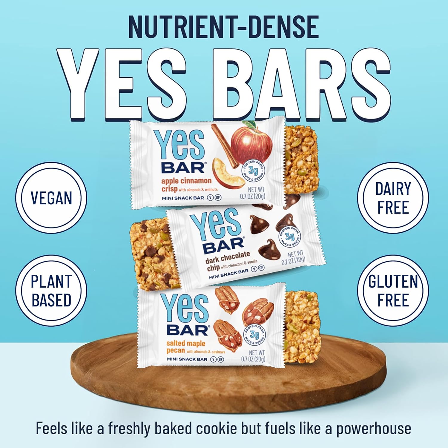 NEW! YES Nut Bar Minis - Variety Pack - Soft Chewy Healthy Snack Bars Made with Organic Maple Syrup – Vegan, Paleo, Gluten Free, No Refined Sugar, Dairy Free, Plant Based, Low Sugar - 30 Count - Image 3