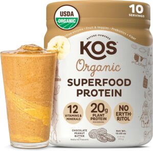 KOS Vegan Protein Powder, Chocolate...