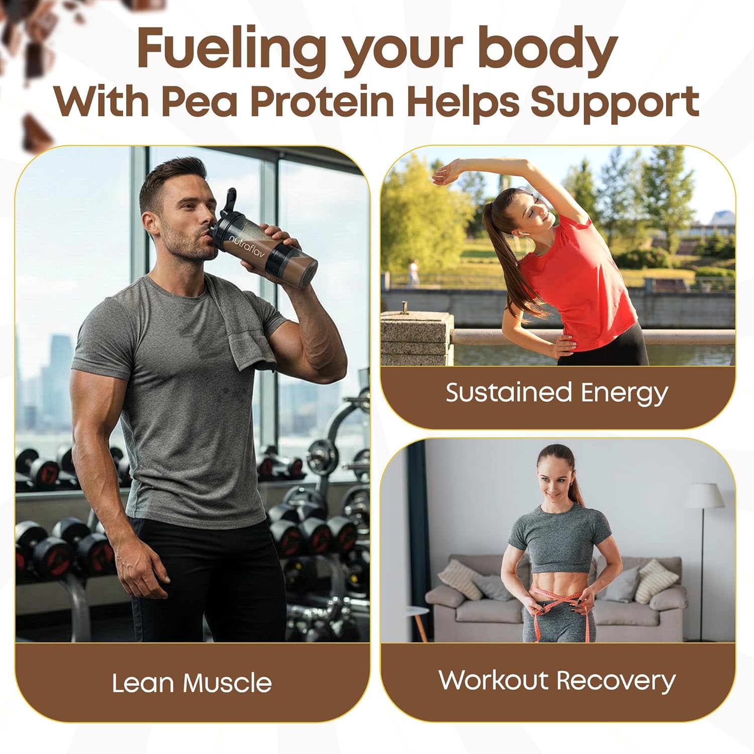 Vegan Chocolate Protein Powder - Plant Based Pea Protein Powder - 20g Protein Per Serving with 5 Ingredients - Iron-Rich, Easy to Digest - No Added Sugar - Great for Shakes & Smoothies - 20 Servings - Image 7