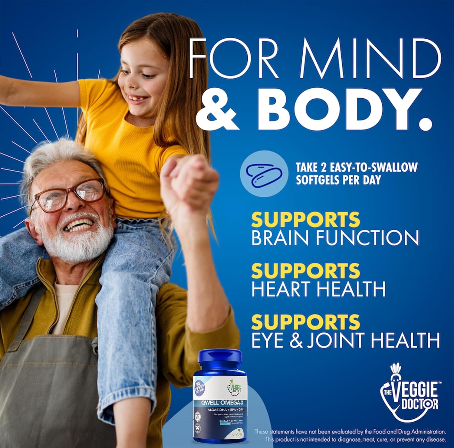Vegan Omega 3 Supplement – Algae Omega 3 with DHA EPA DPA – Vegan Capsules from Algal – Fish Oil Alternative – Plant-Based Algae Oil Formula – Non-GMO, Carrageenan-Free (120 Capsules, 2 Month Supply) - Image 6