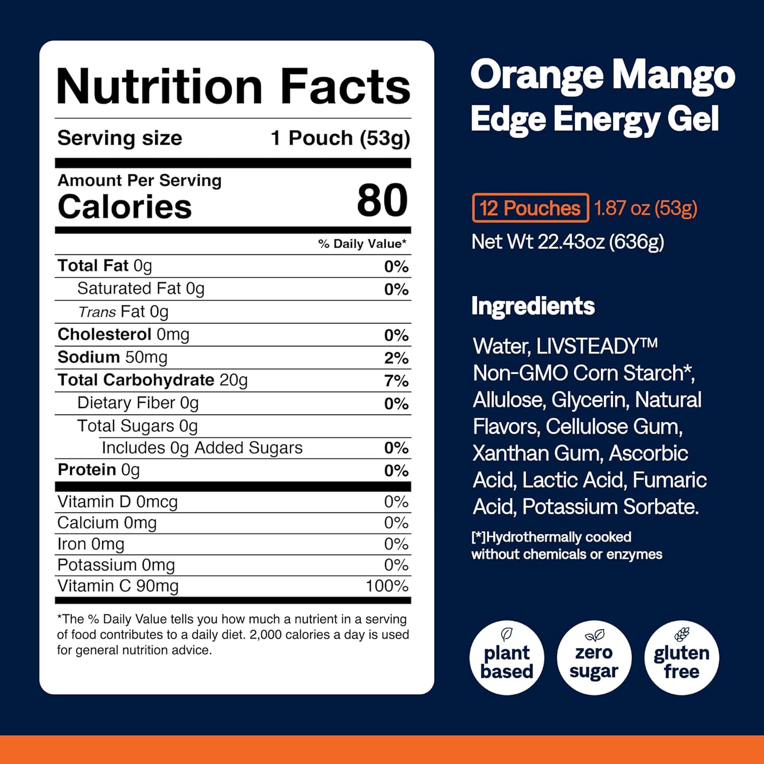 UCAN Edge Energy Gel Shots, Orange Mango (12, 2 Ounce Packets) for Running, Training, Workouts, Fitness, Cycling, Crossfit | Sugar-Free, Vegan, & Keto Friendly Energy - Image 6