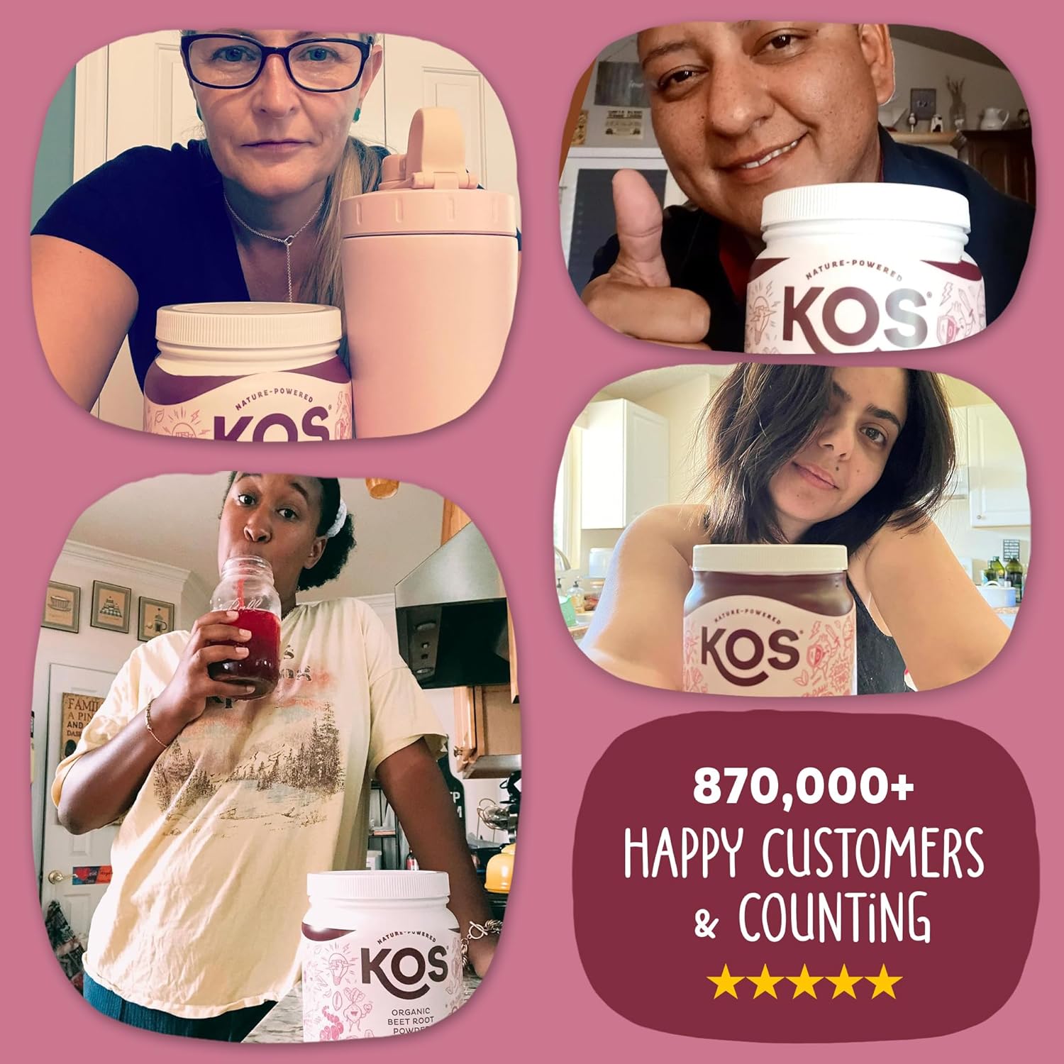 KOS Organic Beet Root Powder, USDA Organic - Natural Nitric Oxide Booster, Superfood Plant Based Beetroot Antioxidant, Supports Active Lifestyle & Healthy Circulation, Soy & Gluten-Free - 90 Servings - Image 5
