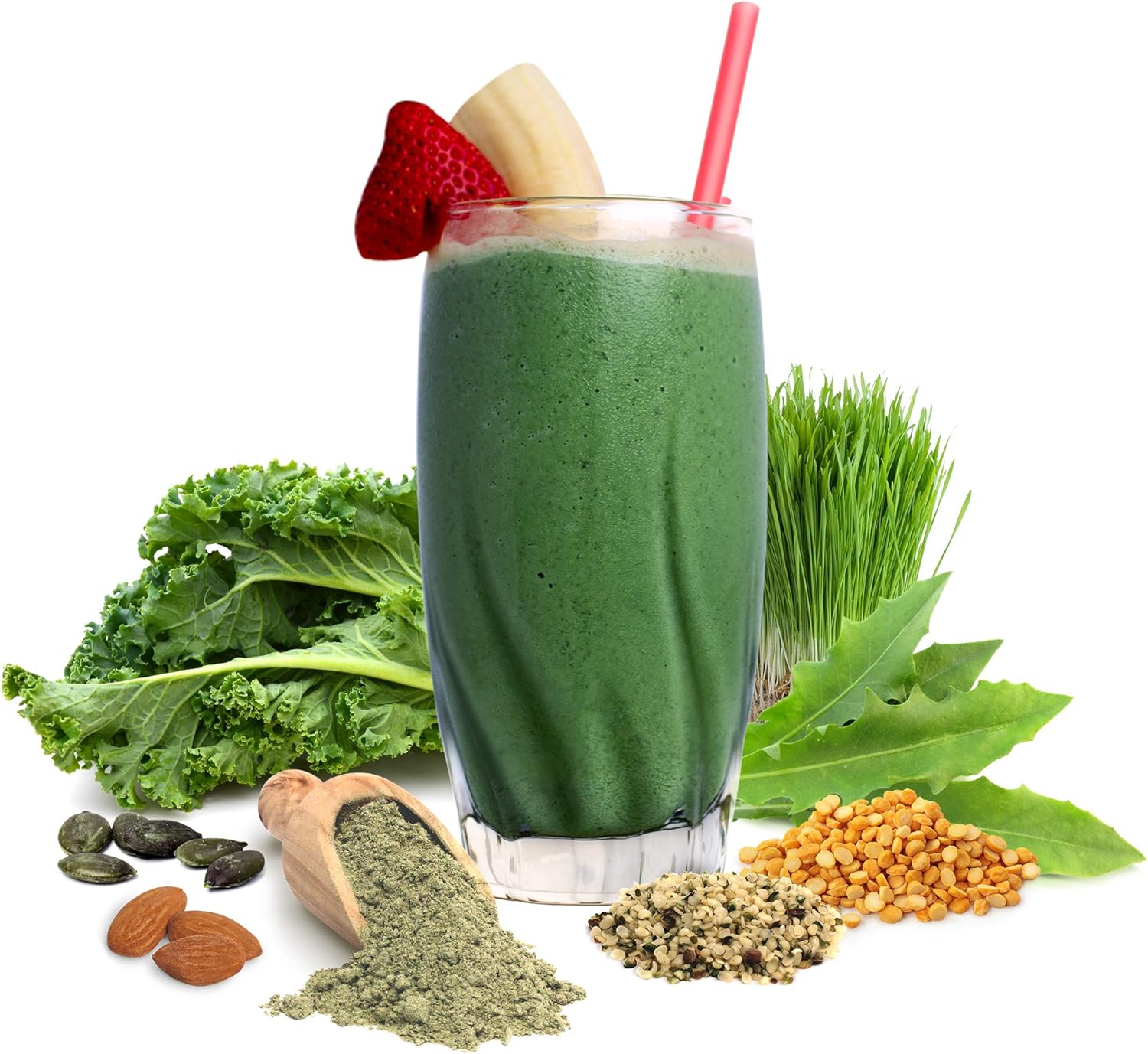 Sunfood Organic Supergreens & Protein - Greens Superfood Powder, Plant Based Vegan Protein, 23g Per Serving, Super Greens for Gut Health with Chlorella and Spirulina - 2.2 lb Bulk Tub - Image 2