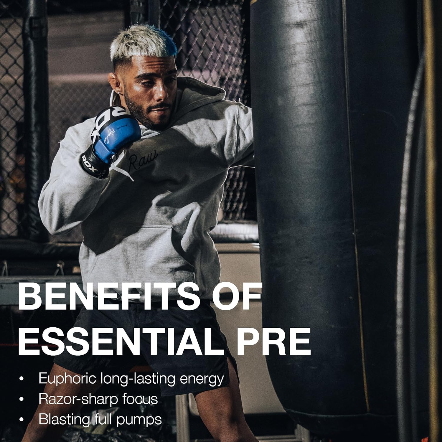 RAW Essential Pre-Workout Powder (Champion Mentality) - Chris Bumstead Sports Nutrition Supplement for Men & Women - Preworkout Energy Powder with Caffeine, L-Citrulline, L-Tyrosine & Beta Alanine - Image 4