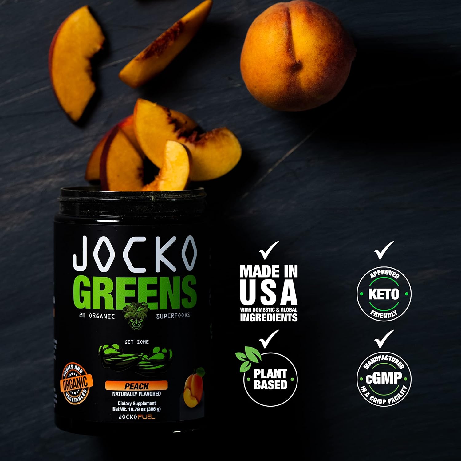 Jocko Fuel Daily Greens Powder - Premium Organic Greens Superfood Powder for Gut Health, Digestion, Bloating, Immune Support with Spirulina, Chlorella, Digestive Enzymes, & Probiotics - 30 Servings - Image 5