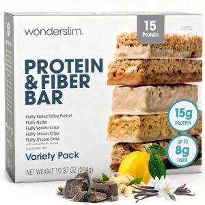 Wonderslim High Fiber Protein Bars,...