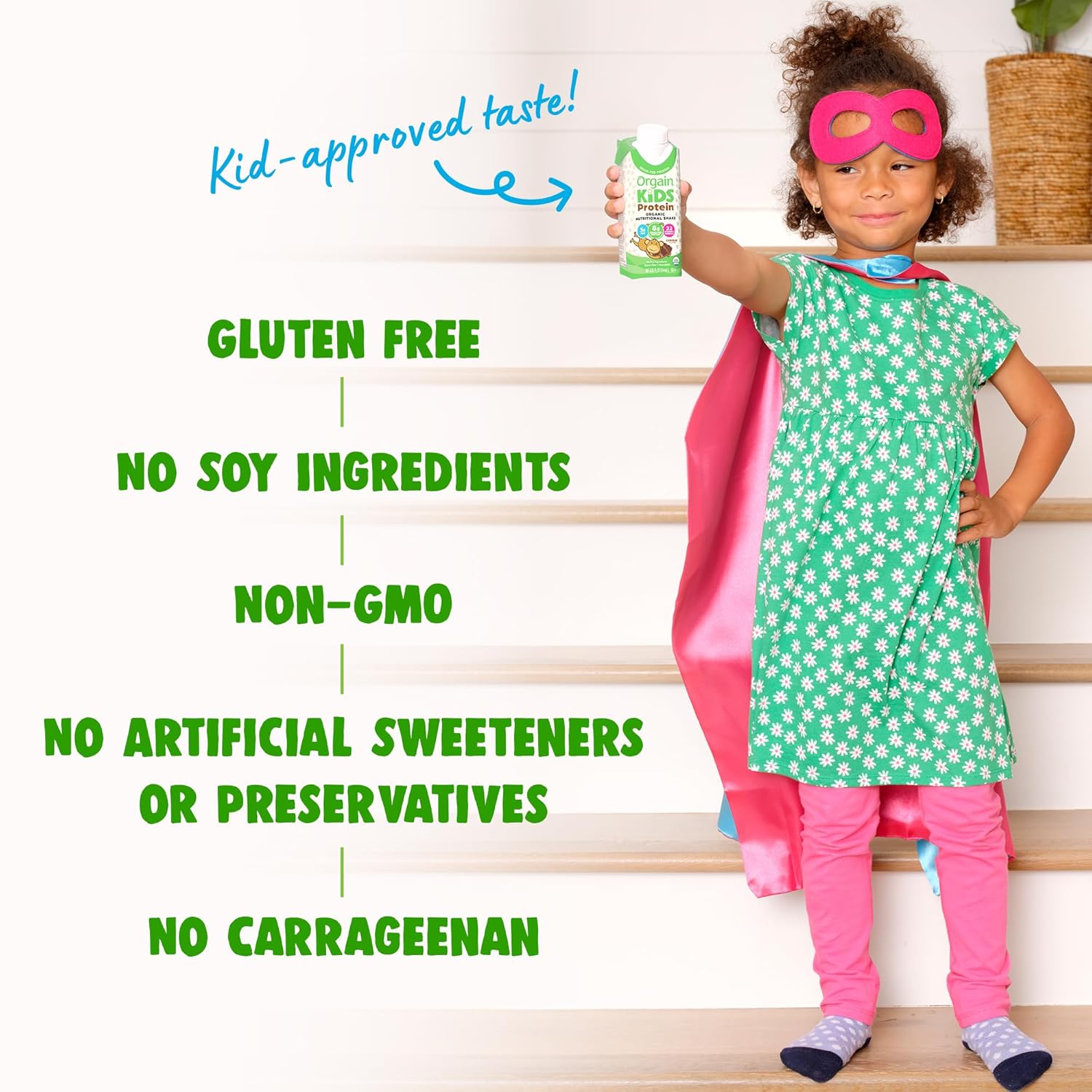 Orgain Organic Kids Nutritional Protein Shake, Chocolate, Healthy Kids Snacks, 8g Dairy Protein, 3g Fiber, 22 Vitamins & Minerals, No Soy Ingredients, Gluten Free, Non-GMO, 8.25 Fl Oz (Pack of 12) - Image 5