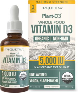 Plant-D3 Organic Vitamin D3 5000 IU...
