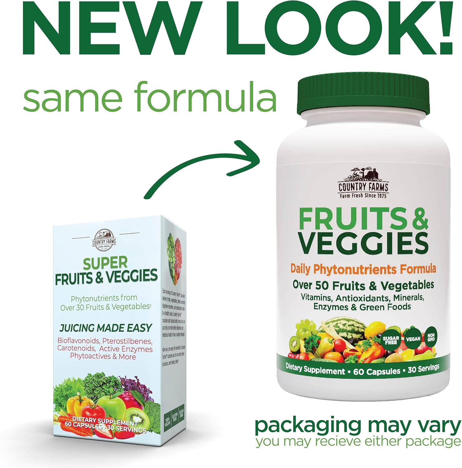 COUNTRY FARMS Super Fruits and Veggies Capsules, Whole Food Supplement, Powerful Antioxidant, Supports Energy, Immune Health, Boosts Digestive Health, 30 Super Foods, 30 Servings - Image 3