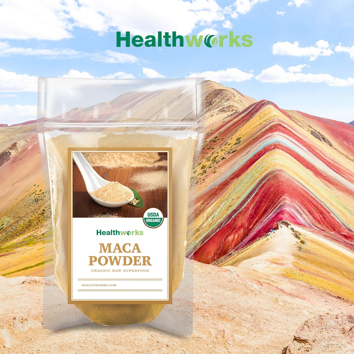 Healthworks Superfoods Organic Maca Powder Raw - 32 Oz / 2 Lbs - Certified Organic Flour Use - Keto, Vegan & Non-GMO - Premium Peruvian Origin - Breakfast, Smoothies, Baking & Coffee - Antioxidant - Image 7