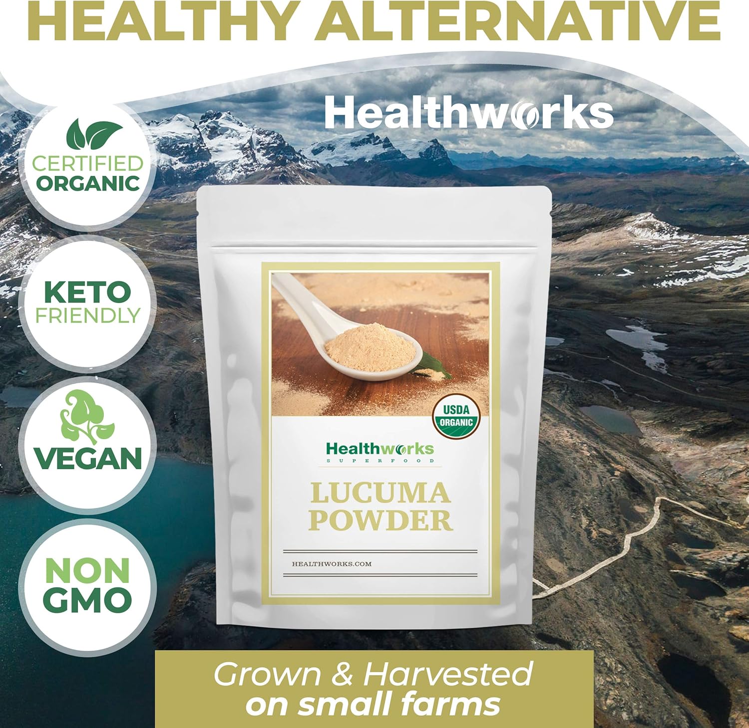 Healthworks Superfoods Lucuma Powder Organic - 16 Oz / 1 Lb - Raw, All-Natural & Certified Organic - Keto, Vegan & Non-GMO - Peruvian Origin - Antioxidant Superfood - Image 6