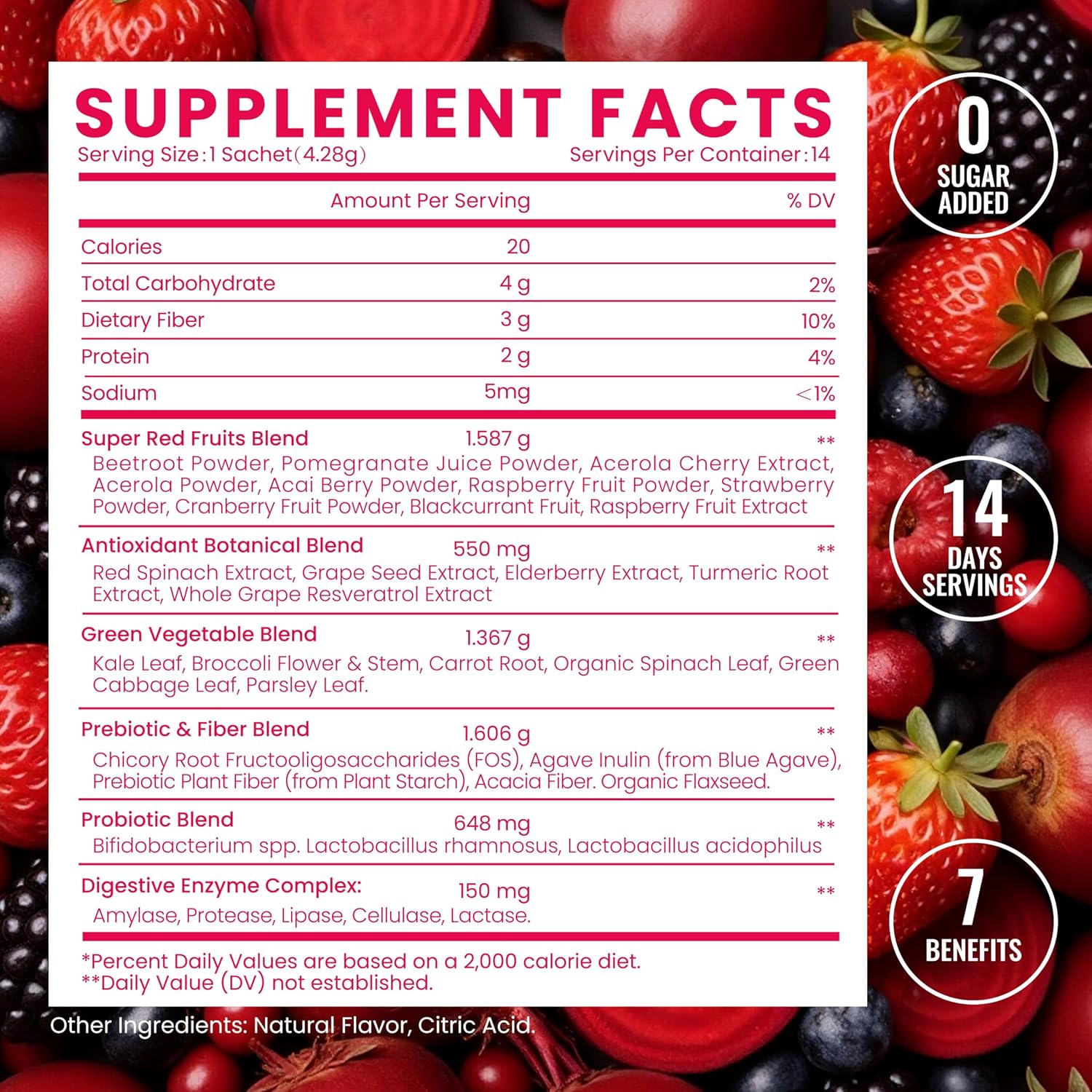 NEWELLME Balance Master Organic Raw Beet Root Powder - Super Reds Superfood for Heart & Energy, Smoothies, Baking & Juice, Natural Red Food Coloring, Mixed Berry, Sugar Free, Non-GMO, 14 Stick Packs - Image 5