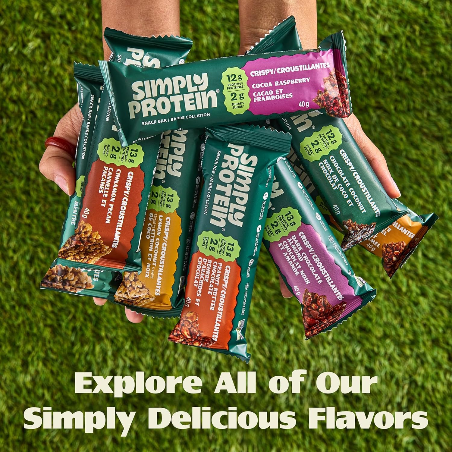 Simply Protein - Peanut Butter Chocolate Crispy Bars - Plant Based Protein Bars - Low Carb, Low Sugar, High Fiber - 13g Protein, 2g Sugar, 7g Fiber - Vegan, Gluten Free, Non GMO, Kosher - 8 Bars - Image 6