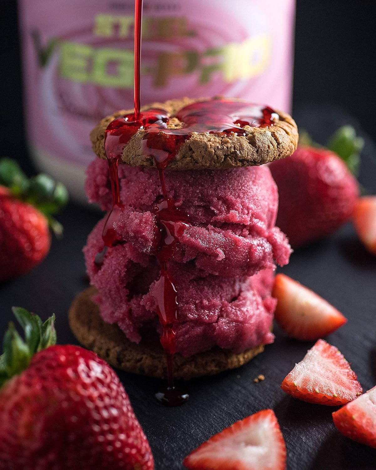 Steel Supplements Veg-PRO | Vegan Protein Powder, Strawberry Cheesecake | 25 Servings (1.65lbs) | Organic Protein Powder with BCAA Amino Acid | Gluten Free | Non Dairy | Low Carb Formula - Image 3