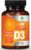 Vitamin D3 5000iu (125 mcg) Per Serving – 3X Strength Immune Health Support Vitamin D Dietary Supplement for Bone, Teeth, Muscle – Vit D, Vegan, Gluten Free, Raspberry Flavor – 60 Chewable Tablets