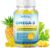 Vegan Omega-3 Gummies 1600mg EPA & DHA from Algal Oil, Fish Oil Alternative for Adults & Kids, Omega 3 Supplement with Vitamin D3 K2 for Brain, Eye & Immune Health Sugar Free Pineapple, 60 Count