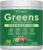 Super Greens Powder Superfood, Greens Juice Drink Mix with Spirulina, Chlorella, Adaptogens & Fiber, Digestive Enzymes, Pre + Probiotics Supplement for Women & Men Bloating & Gut Health, 30 Servings