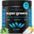 NutraChamps Super Greens Powder Premium Superfood | 20+ Organic Green Veggie Whole Foods | Alfalfa, Spirulina, Chlorella & More | Antioxidant, Digestive Enzyme & Probiotic Blends | Tropical | 60 SVG