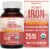 Organic Iron Supplement | Whole Food Mineral & Cofactors, 25 mg Elemental | Enhanced Absorption Plus Blood Health Vitamins – Gentle Form – Supports Healthy Levels & Blood Health – 90 Capsules
