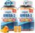Vegan Omega 3 Gummies 1280mg + Vitamin D3 K2 (MK7), Omega 3 Fish Oil Alternative for Adults, w/Algae EPA 600mg & DHA 400mg, MCT Oil – No Fish Taste – for Brain, Eye, Immune Health, Sugar Free, 2 Pack