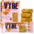 Vybe Snacks Savory Nutrition Bars Turmeric Ginger Flavor | Plant Based Vegan, Zero Added Sugar, Gluten Free, Keto Friendly, No Artificial Ingredients, Organic, 8-9 gm Protein & Gut Friendly Fiber Crunchy & Delicious (Box of 12, 45g each)