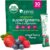 Zena Nutrition Organic Super Greens Powder, 70+ Superfoods, 0 Sugar, 3g Fiber, Spirulina, Chlorella, Mushrooms, Prebiotics/Probiotics, Digestive Enzymes, Gut Health, Mixed Berry, 30 Drink Mix Packets